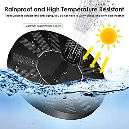 Słoneczna pływająca fontanna ptasia