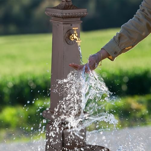 Kolumnowa ozdoba wodna brązowa