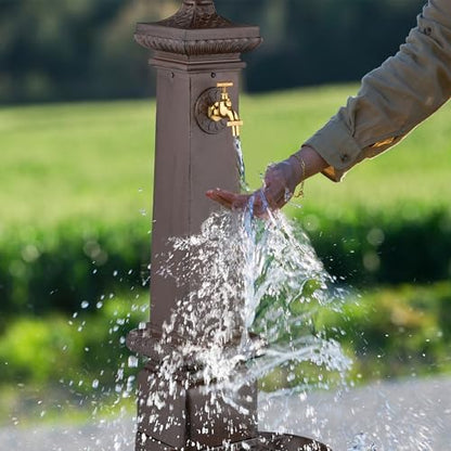 Kolumnowa ozdoba wodna brązowa